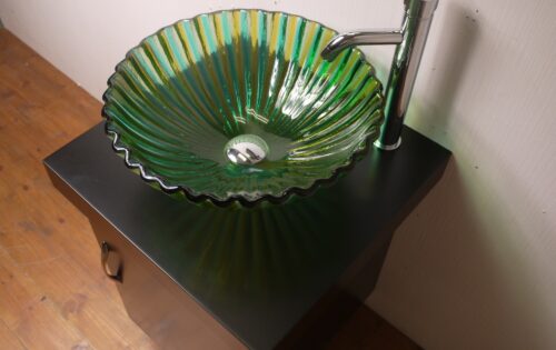 MKクリエーションの強化ガラスボウル洗面台セットMK-1101N14