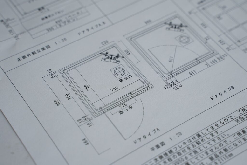 シャワーユニットの図面